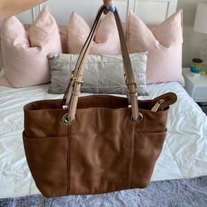 Authentic Michael Kors Tan Leather Tote